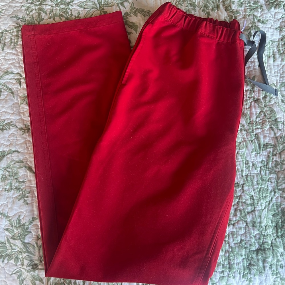 Figs Bright Red Technical Collection Pants